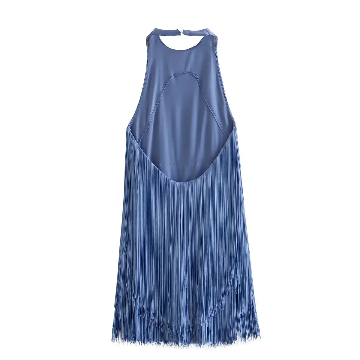 Solid color loose fringe dress dance clothes women  ballroom standard tassel skirt latin dress