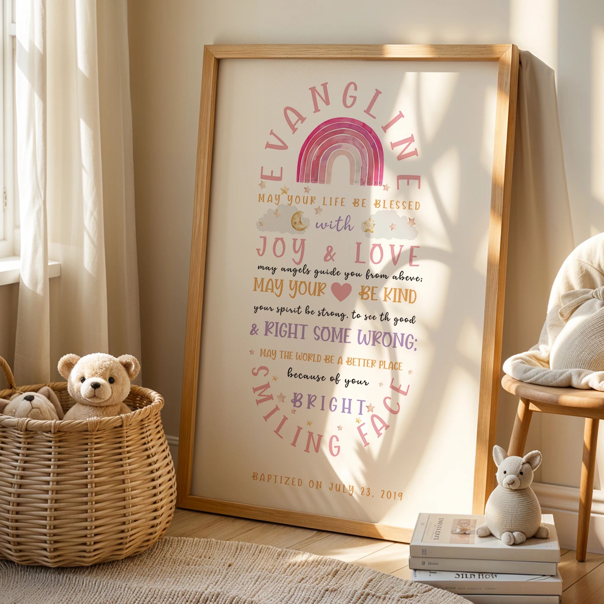 شخصية التعميم نعمة المعمودية مخصص جدار الفن الطباعة قماش اللوحة المشارك صورة غرفة المعيشة ديكور المنزل #3