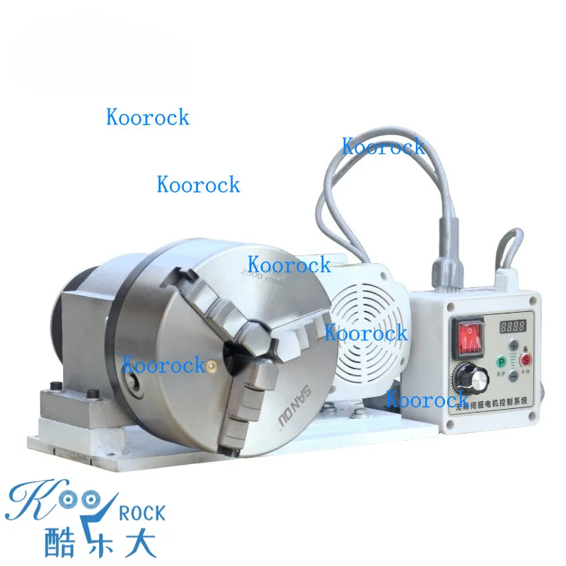 High Power Variable Speed Three-Jaw Chuck Polisher, Brushless Motor Power Head Assembly for Wood Lathe & Mold Grinding Machine