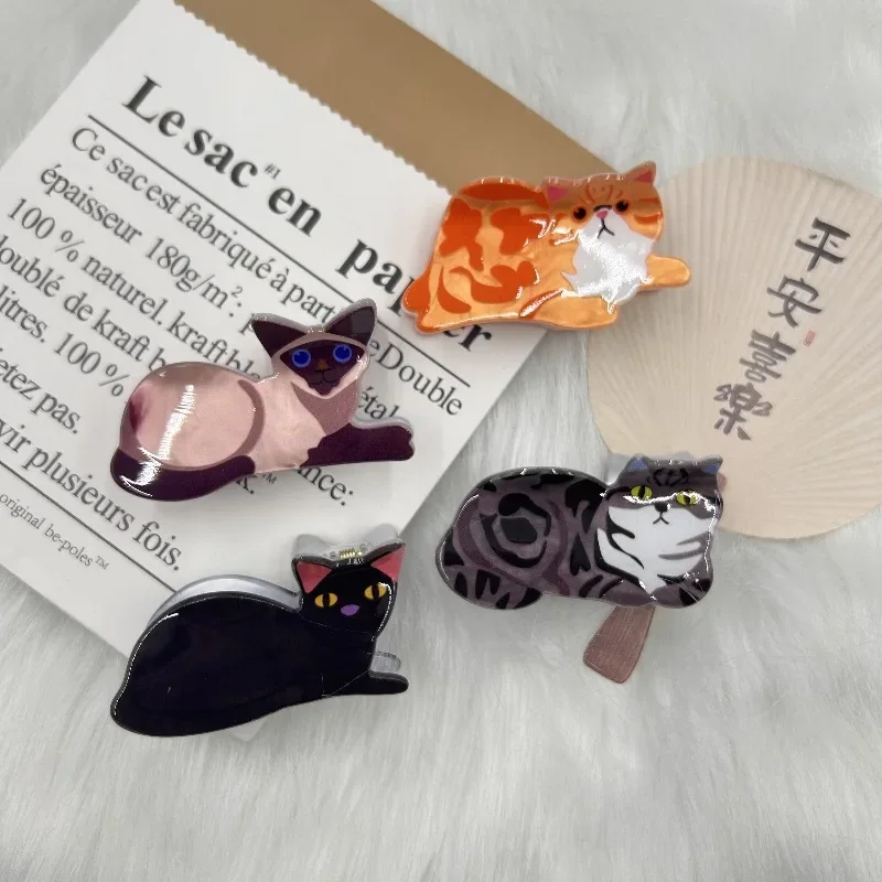 

Acetate Cute Animal Girl Hair Claw French Corgi Shark Clip Fashion Geometric Dog Cat Hairpin for Women Accessories