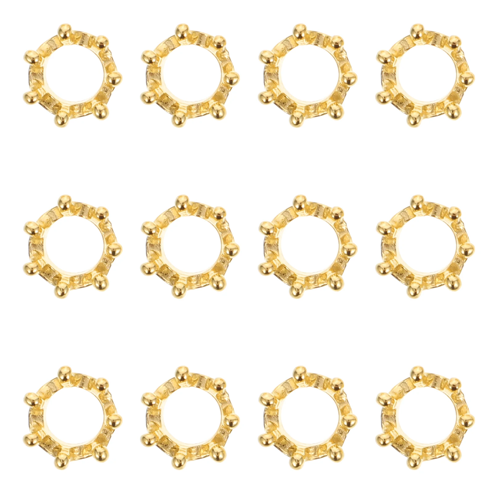 

50 pcs Mini Crown Shape Pendant Alloy Jewelry Accessories for DIY Necklace Bracelet Key Chain Decorative Charm Craft Supplies