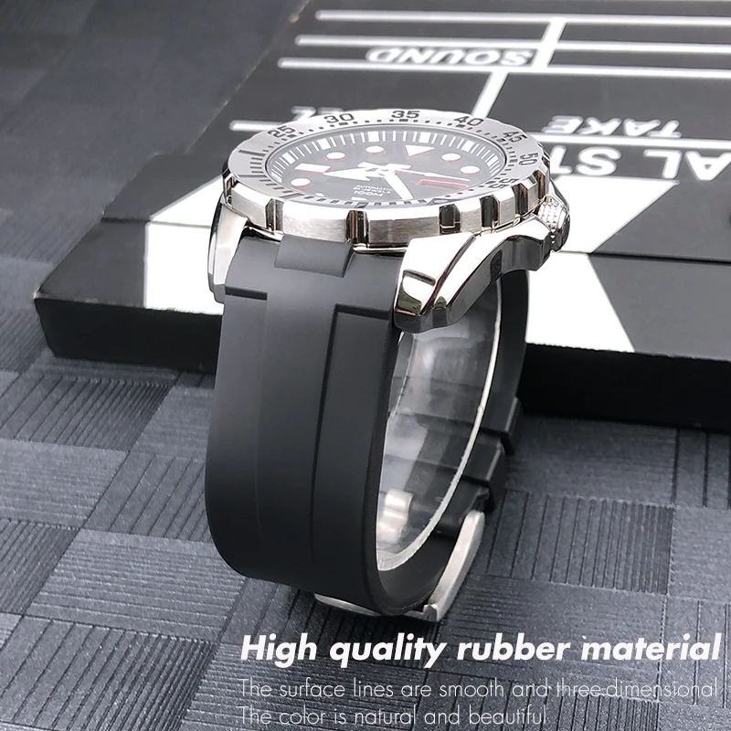 21mm 22mm 23mm 24mm New Rubber Watchband for SEIKO 5 Longines Hydroconquest Casio Omega Planet Ocean Silicone Watch Strap view 2