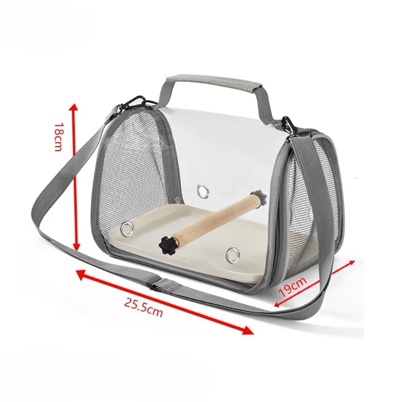 Bird Bag Parrot Carrying Package Small Pet Transport Animal Travel Backpack Breathable Transparent Budgie Cockatiel Cage Aviary view 3