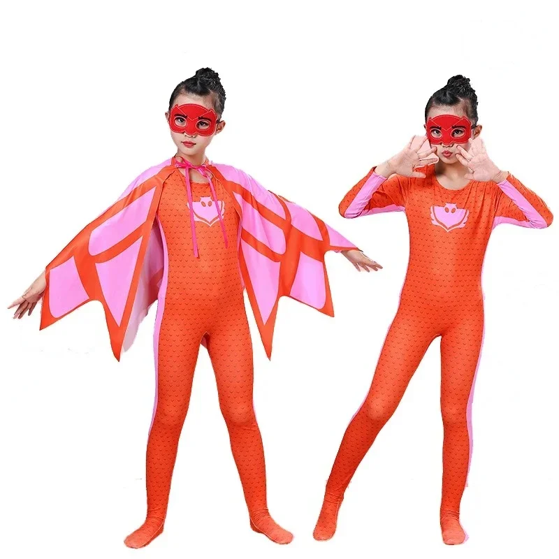 Monos para niños Cannor Grey Amaya, pijamas azules y rojos, disfraz de Cosplay con máscara para los ojos, traje para fiesta de cumpleaños, Carnaval, Halloween, EB8N9