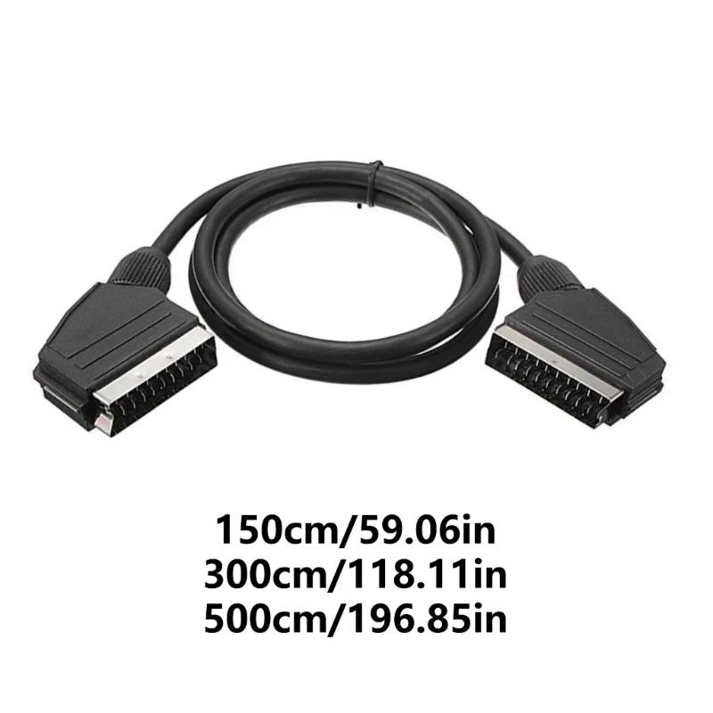 SCART MALE -MALE CABLE 21PIN SCART VIDES TUSERTERS для HDTV Gaming Console .066A