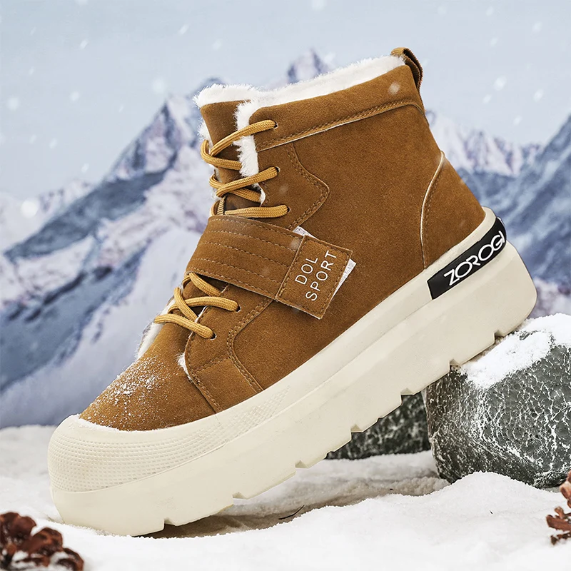 

Winter Boots for Men Warm Fur Men's Sneakers Soft and Comfortable Sports and Leisure Wear-resistant Non-Slip New Ankle Boots