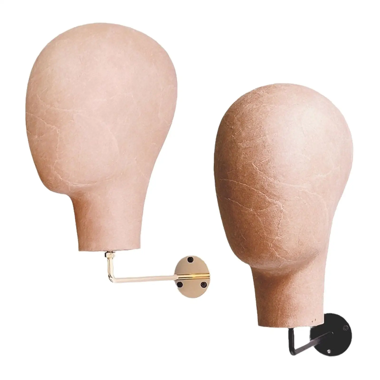 Mannequin Head Stand for Wig Hair Salon Display Professiona Multipurpose Wig Holder Wall Mount for Hats Wig Caps Glasses