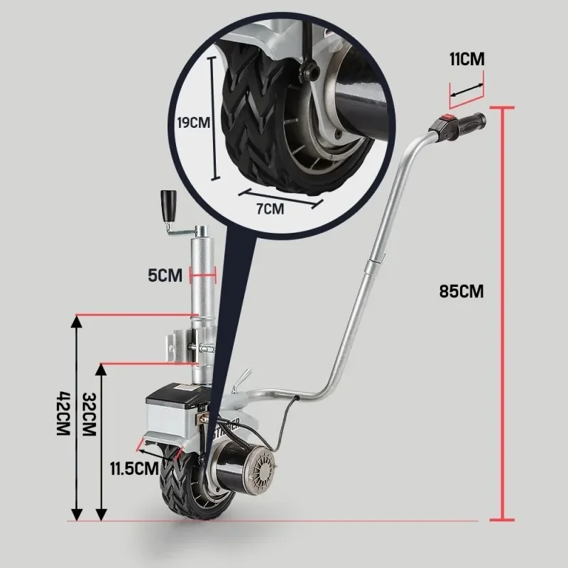 Towing trailer car shifter 12V electric shifter yacht trailer car shifter knight wheel guide wheel