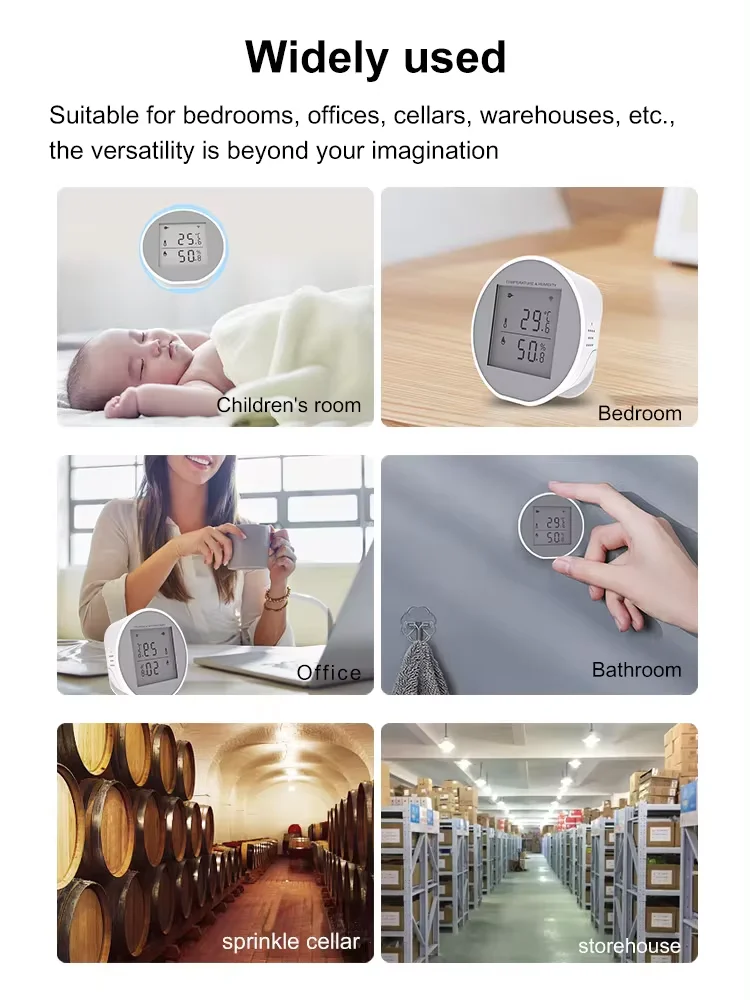 Tuya Smart ZigBee Temperatur Feuchtigkeit sensor Home Connected Thermometer kompatibel mit Smart Life Alexa Google Assistant