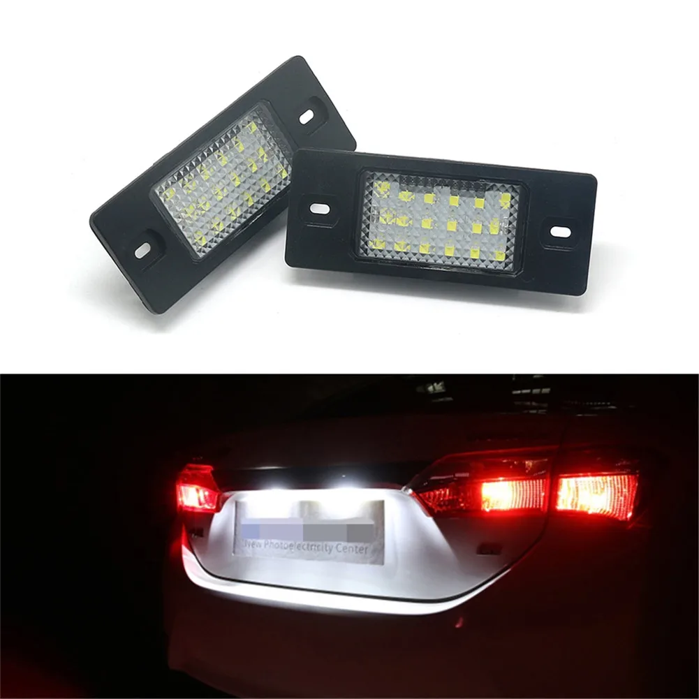 For Cayenne 2002~2010 LED Number Plate Lamp For VW Touareg Tiguan Golf5 Passat B5 Bora Saloon/Variant White License Plate Light - view 5