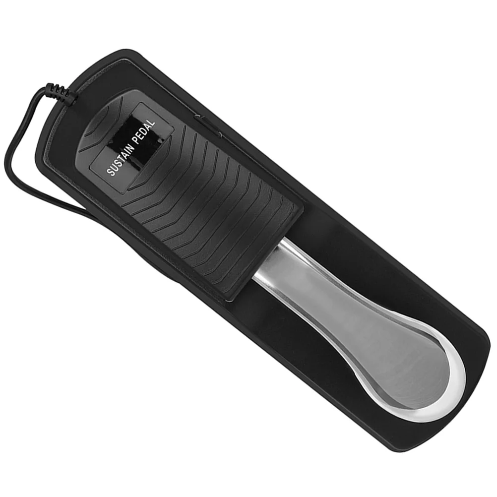 

Sustain Pedal Black Silver Compatible Electronic Piano Keyboard Digital Long Service Metal ABS Craftsmanship Musical Instruments