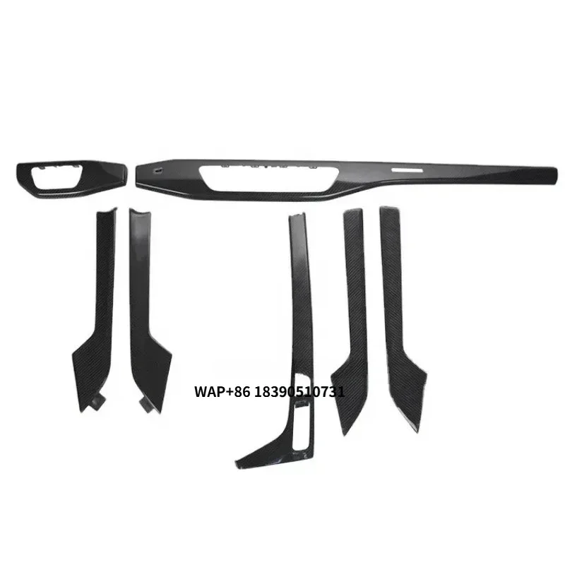 

Carbon Fiber Interior Trim Dashboard Cover for A4 S4 Door Handle Trim Center Console Cover 2016-2020 Steering Wheel
