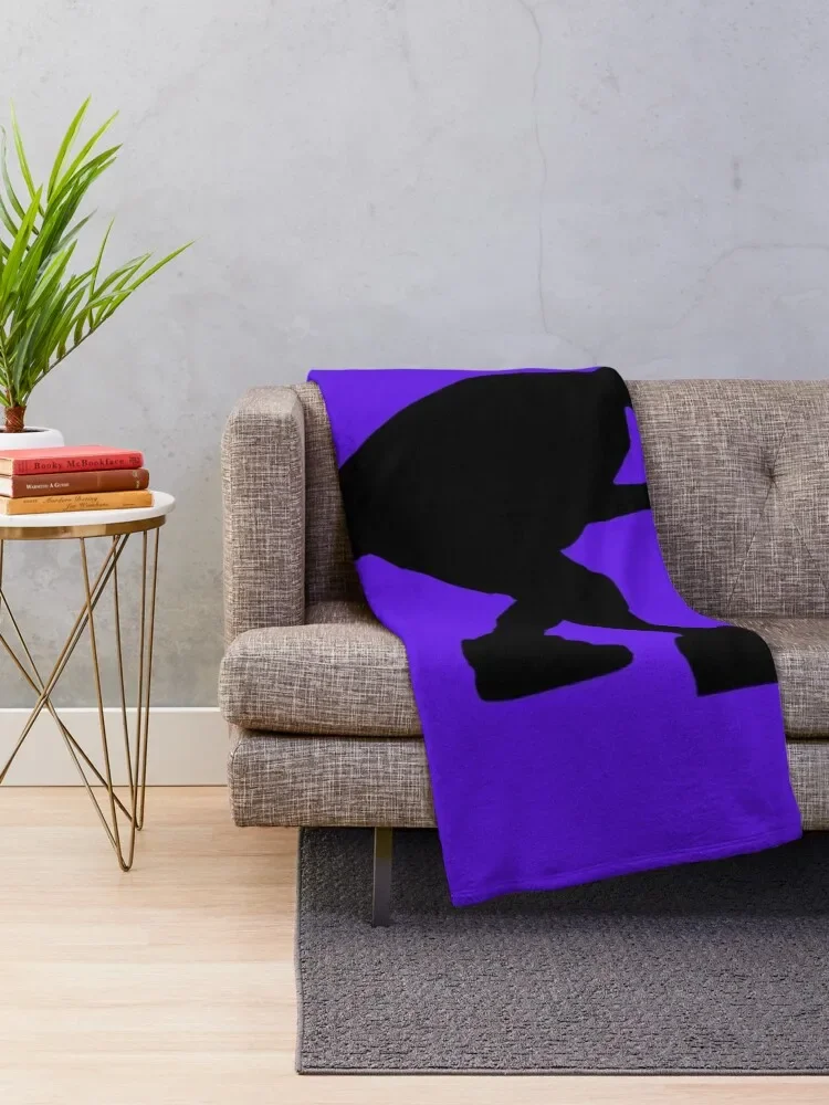 Billie eilish silhouette Violett Throw Blanket Decorative Throw Furry Blankets