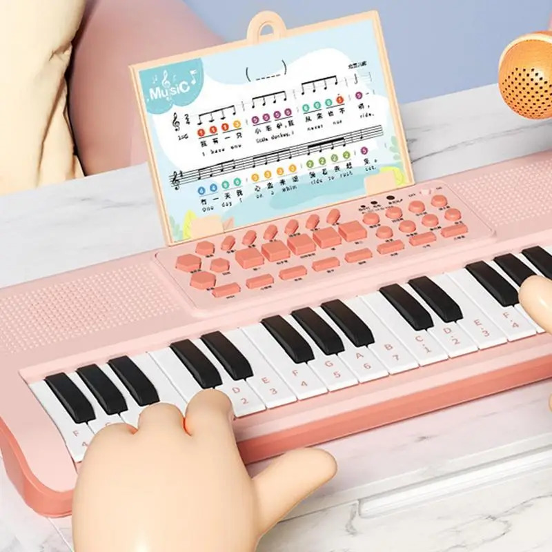 

Keyboard Piano For Kids Electronic Keyboards Toy With 37 Keys And Microphone Portable Multi-function Electronic Educational