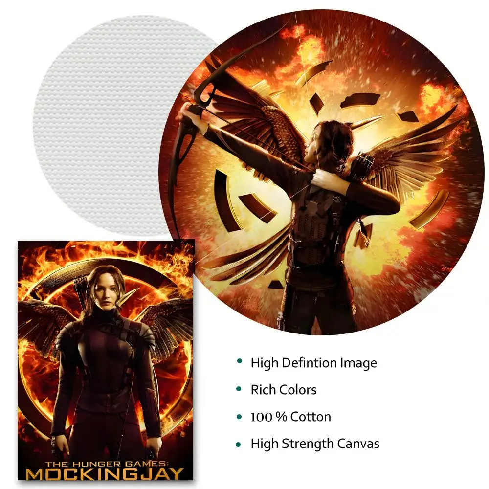 T-The Hunger Games Mockingjay لوحة الفيلم الخط HD قماش المشارك تجعد الحرة مقاوم للماء جميع الفضاء جدار ديكور #3