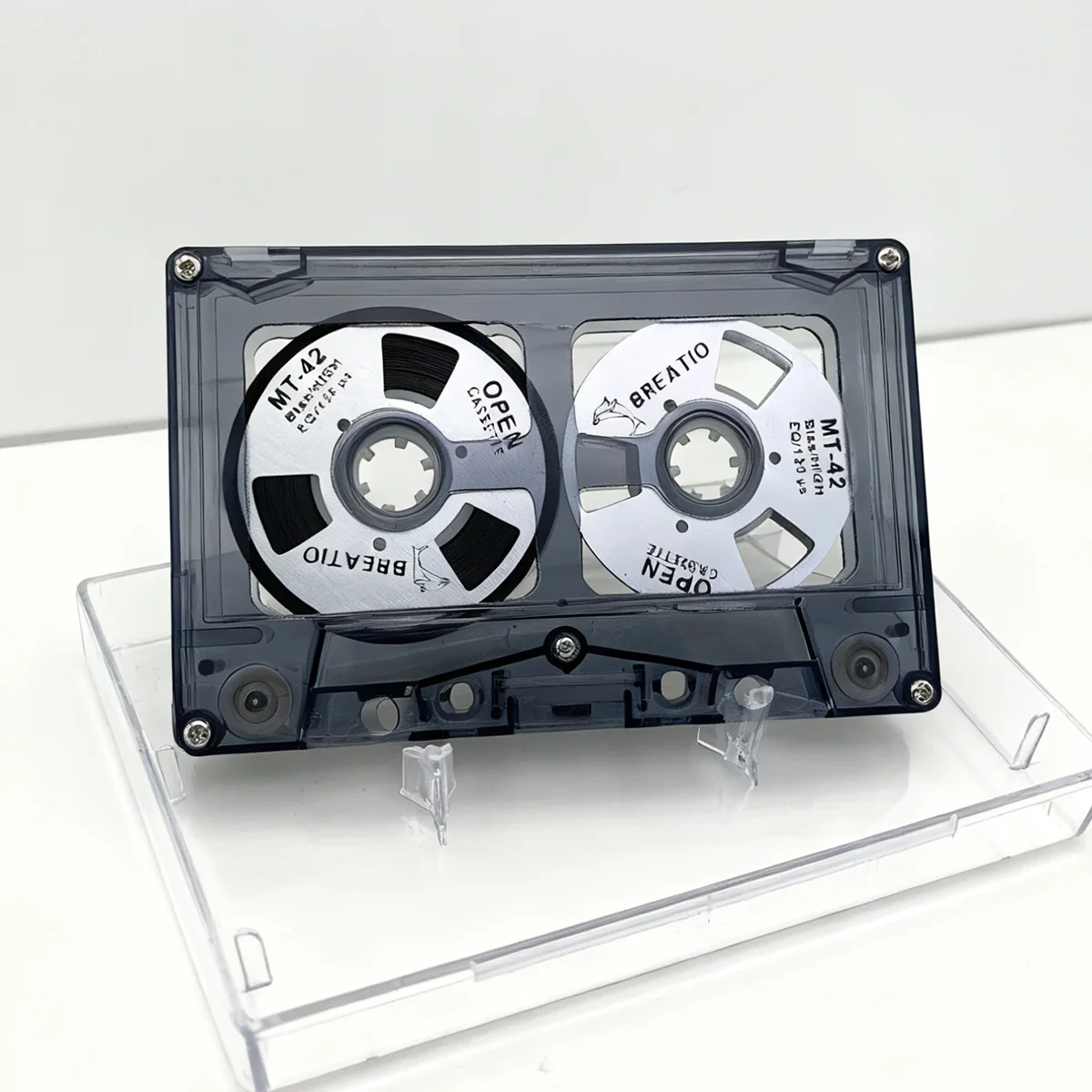 Cassette de audio Bobina a carrete Cassette de cinta Cinta en blanco de 50 minutos Carrete de metal de doble cara Caja hueca hecha a sí misma