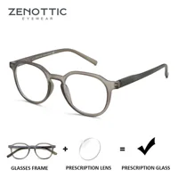 ZENOTTIC gafas graduadas redondas de moda para hombres gafas circulares para miopía mujeres hipermetropía/gafas ópticas progresivas
