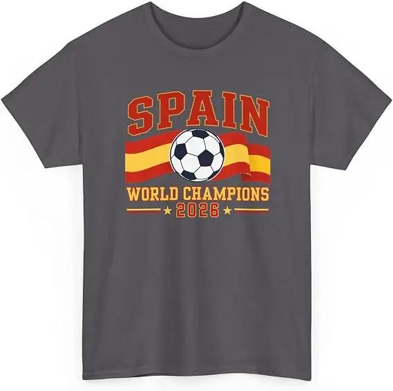 Spanien Weltmeister 2026 T-Shirt Fußballtrikot Y2K Spanien Fußball Grafik Spruch Tee Neuheit Geschenk – Detail 25