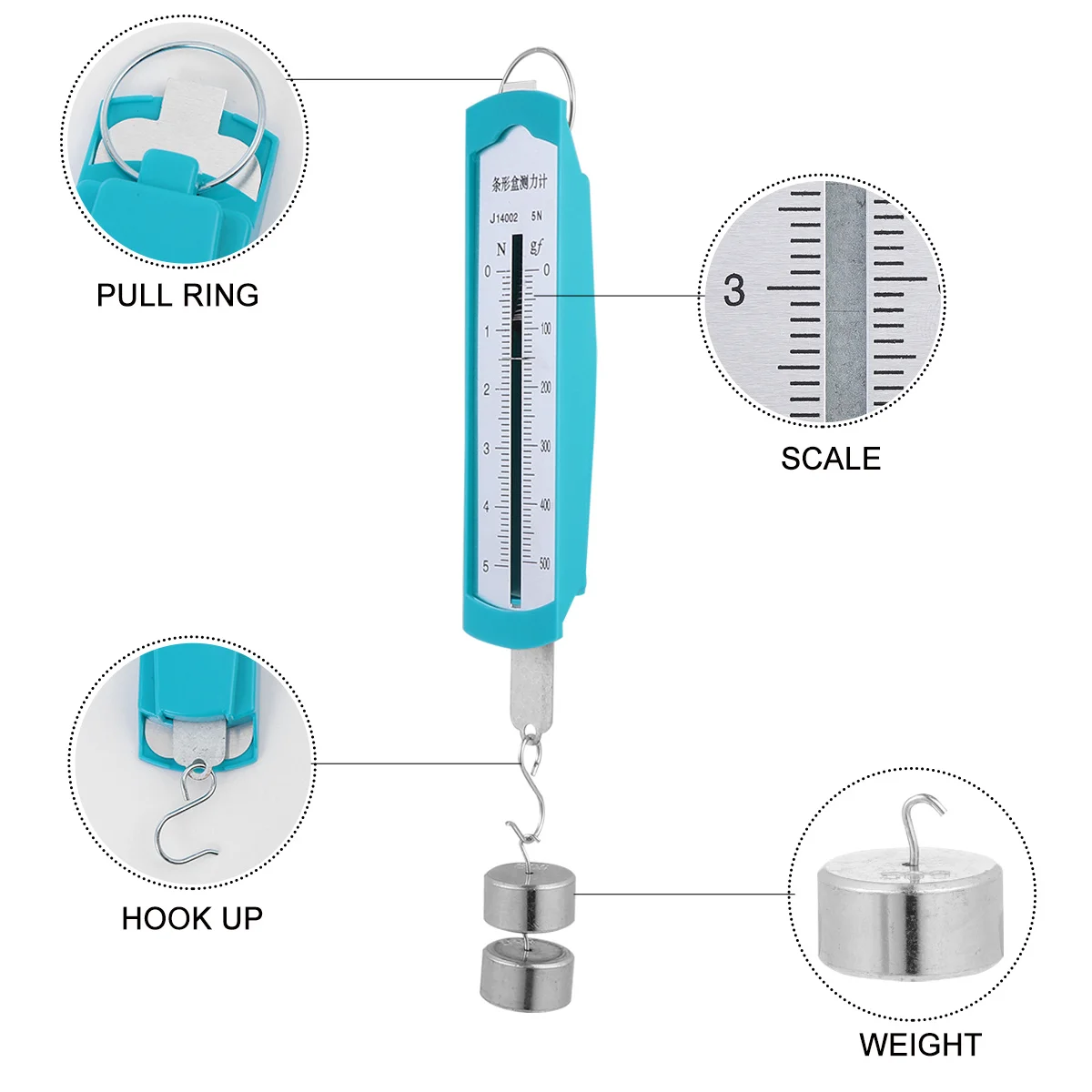 1 Set Bar Lente Rollenbank Voor Mechanica Experiment Onderwijsinstrument 10 Haak Codes Hoge Precisie Krachtmeter Laboratorium