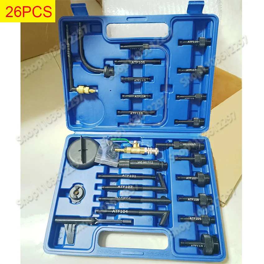 

26Pcs Car Repair Tool Kit Oil Refill Filling Adapter ATF Transmission Fluid Oil Refilling Connector