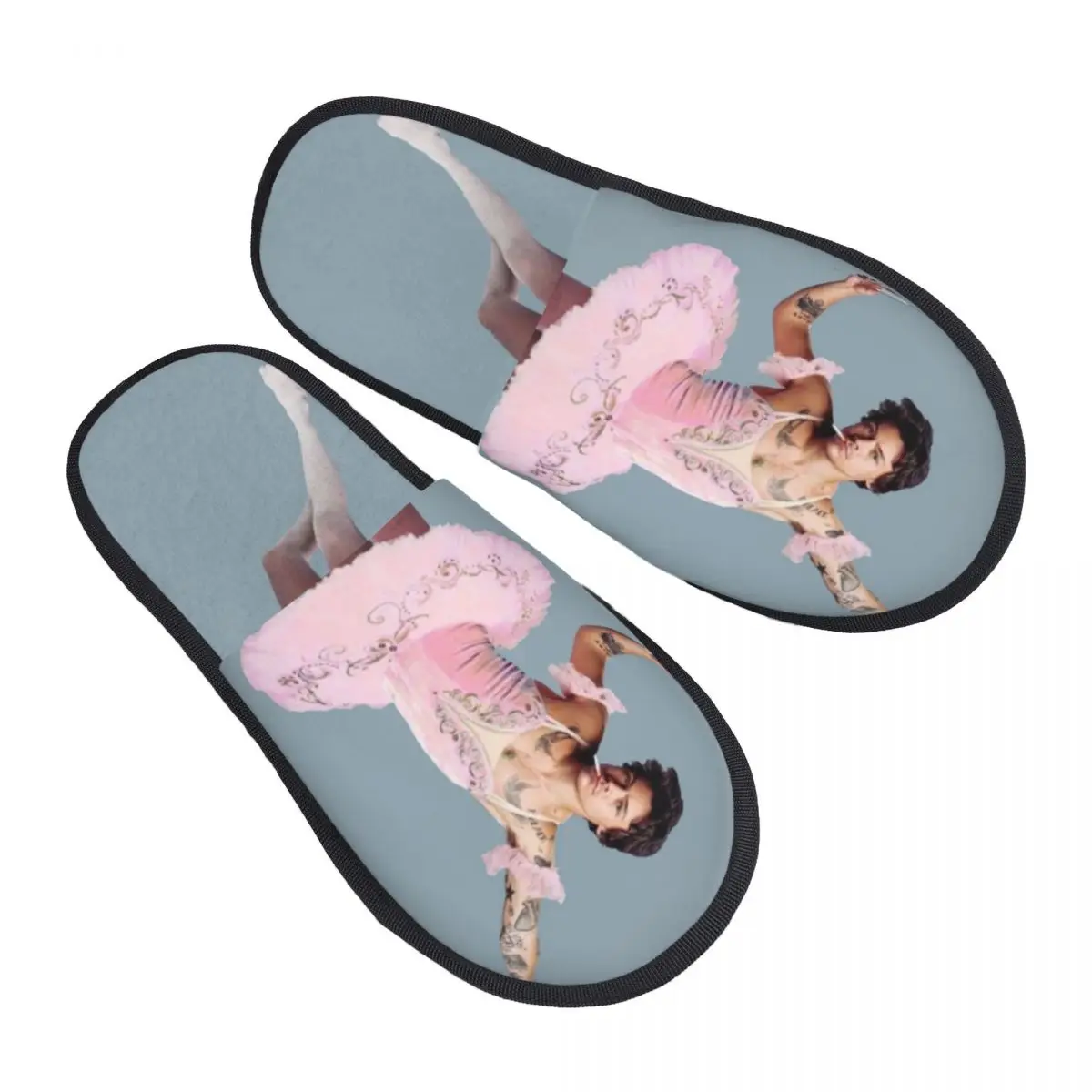 Custom Ballet Poster Memory Foam Slippers Women Comfy Warm H-Harry Singer S-Styles House Slippers