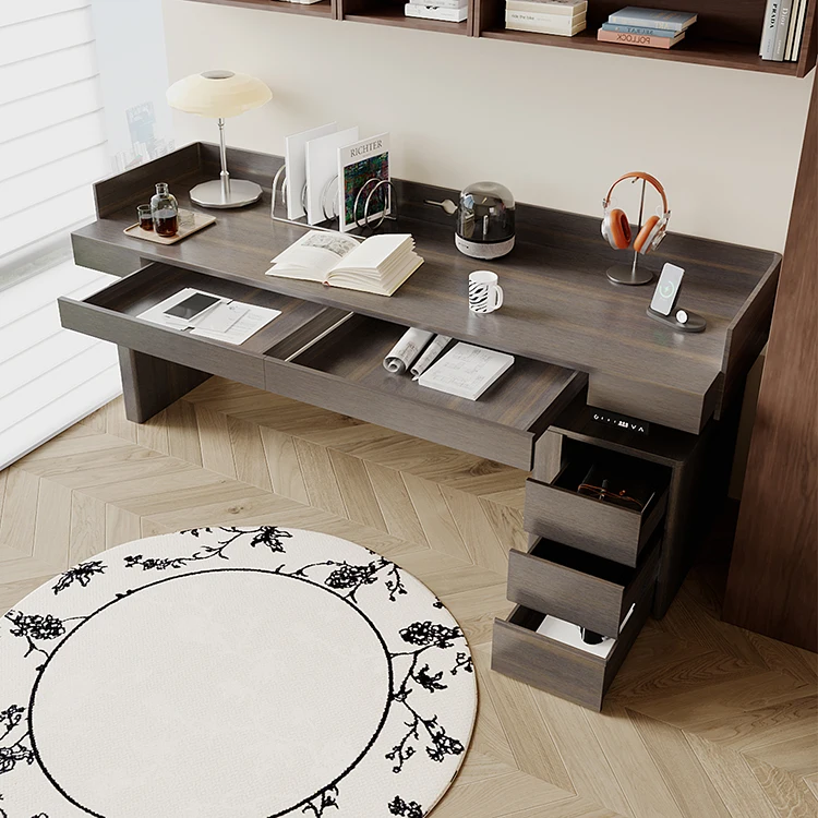 Multiple Specifications Height Adjustable Desk Stable-structured Solid Wood Office Desk Wear-resistant Modern Office Tables