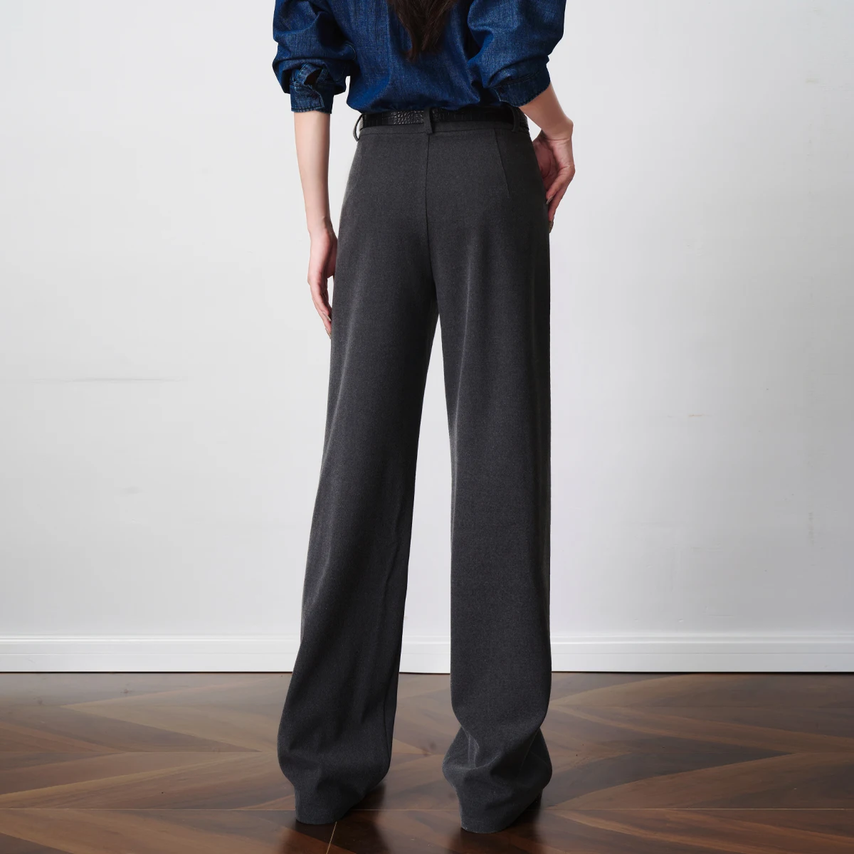 OLrain Women's Straight Pants 2025 Autumn New in Casual High-waist Pant Simple Solid Commute Long Trousers Female O57QK001261