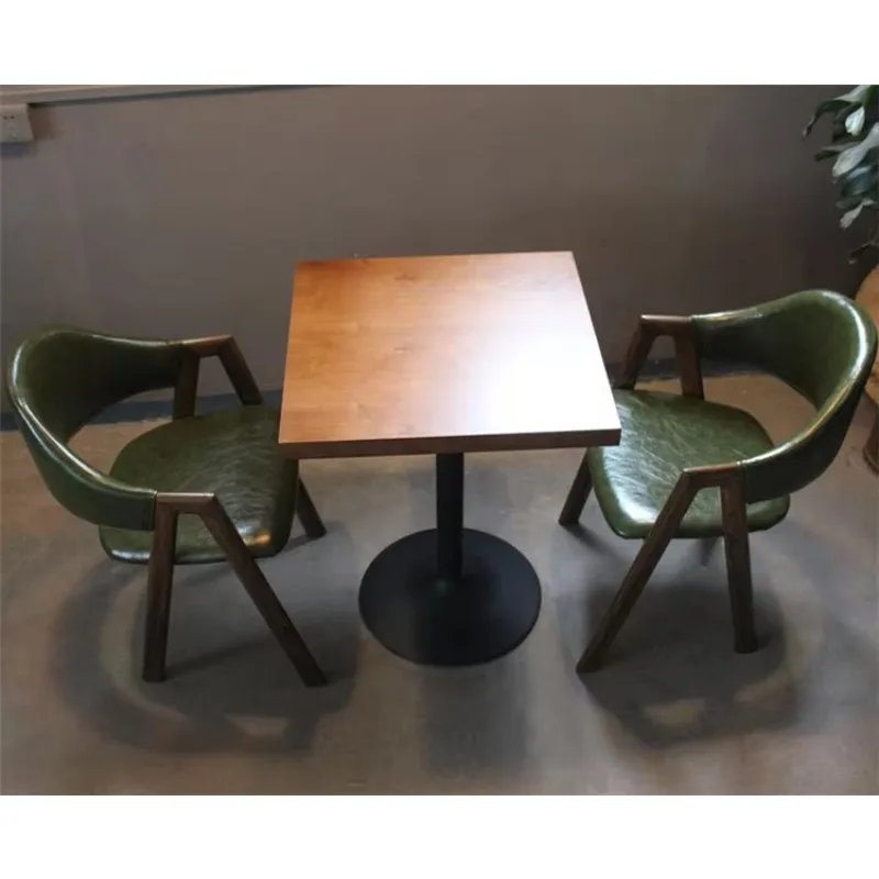 Retro Western Restaurant Cafe Table and Chair Tea Restaurant Milk Tea Shop Dessert Shop Leisure Reception Solid Wood