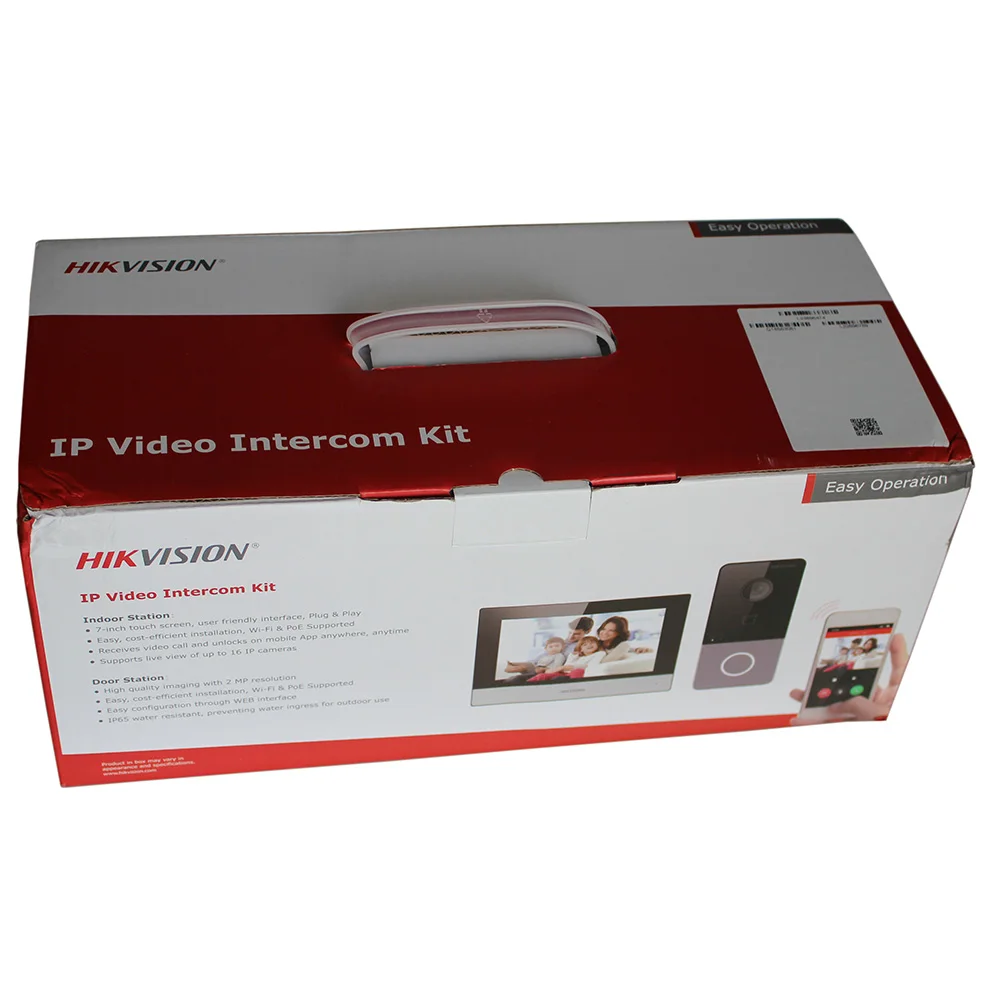 Hikvision Kit d'interphone vidéo DS-KIS603-P en langue standardisée DS-KV6113-WPE1 (C) DS-KH6320-WTE1 wifi POE Sonnette Station de porte