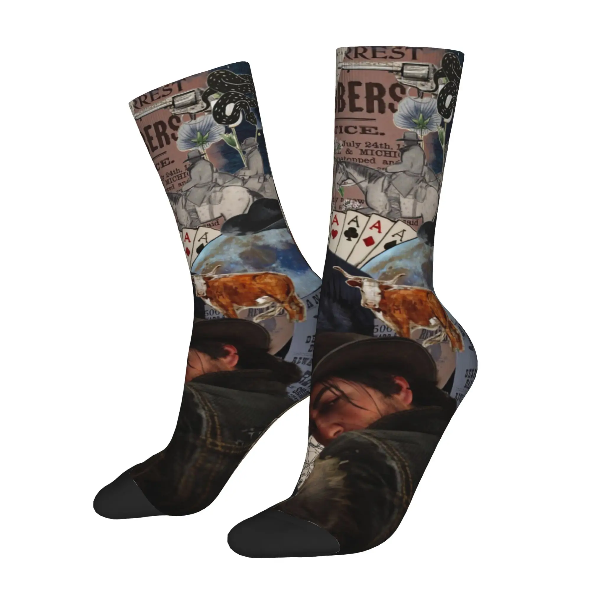 Red Dead Redemption Socks Men Women Polyester John Jack Arthur Socks Harajuku Spring Summer Autumn Winter Middle Tube Socks Gift