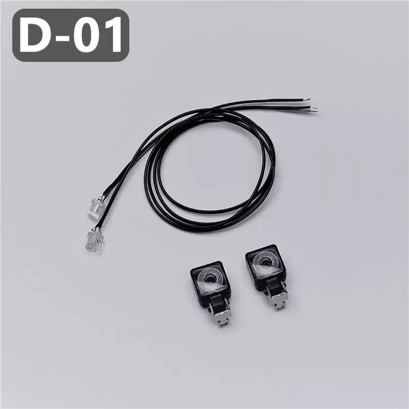 Luzes de rack de equipamentos para tamiya 1/14 holofotes quadrados de caminhão d-01 faróis de reboque led peças de modelo rc [tw]