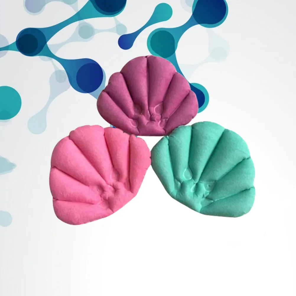 

Набор из 3 надувных подушек для ванной на присосках: расслабляющая подушка для шеи, домашняя спа-подушка, аксессуары для ванной комнаты