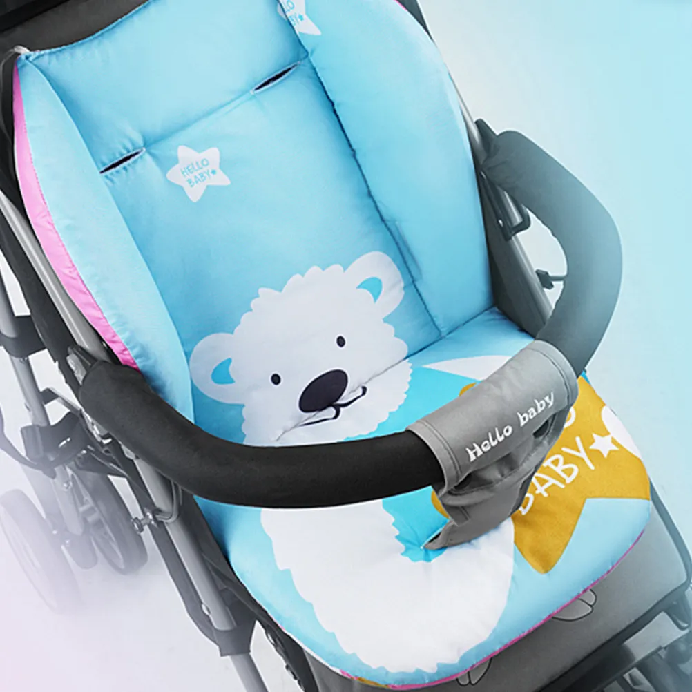 Infant Stroller Seat Cushion Baby Dining Chair Liner Cotton Support Outdoor Activities Adorable Pattern Stroller Cushion