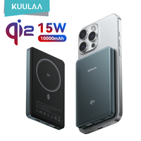 KUULAA Qi2 Magnetic Power Bank 10000mAh Portable Charger PowerBank for Magsafe 15W Wireless Fast Charging for iPhone 16 Pro Max