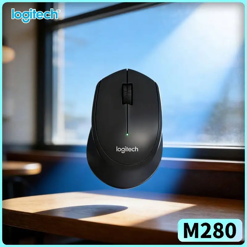 Logitech M280 Wireless Mouse 2.4GHz Nano Dongle 1000 DPI Ergonomic Secure Hold 18-Month Battery for Office Desktop PC