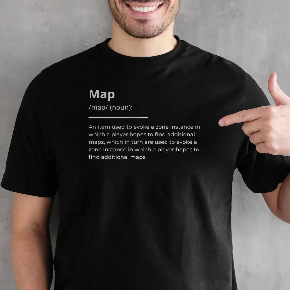 Map Defined Path Of Exile Inspired Funny T Shirt Or