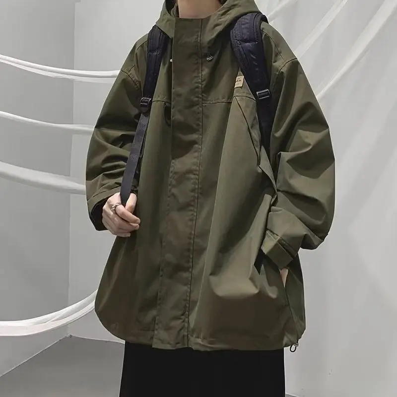 Veste à Capuche avec Poches et Fermeture Éclair pour Homme, Vêtement Solide, Style Coréen, Décontracté, Collection Automne Hiver 2024