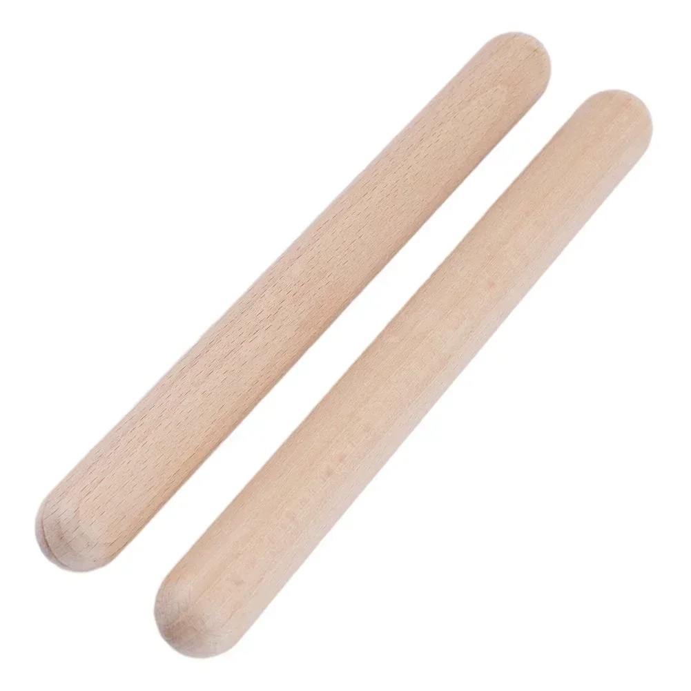 1 Pair Drum Sticks Wooden  Beating Rhythm Sticks Learning Education Toddler Instrument Beginners Percussion Instruments