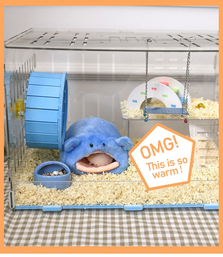 Meerschweinchen Bett Hamster Weiche Warme Bett Winter Haustier Spielzeug Hamster Käfig Haus Hängen Haus Bett Tier Mäuse Ratte Nest – Detail 1