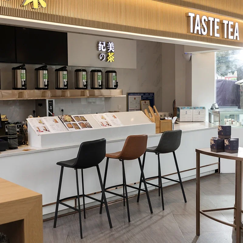 مقاوم للماء انتظار كرسي طويل الساق تصميم المعادن الطعام المطبخ كرسي طويل الساق مكافحة مطعم Sgabello Cucina ألتو الشمال الأثاث #1