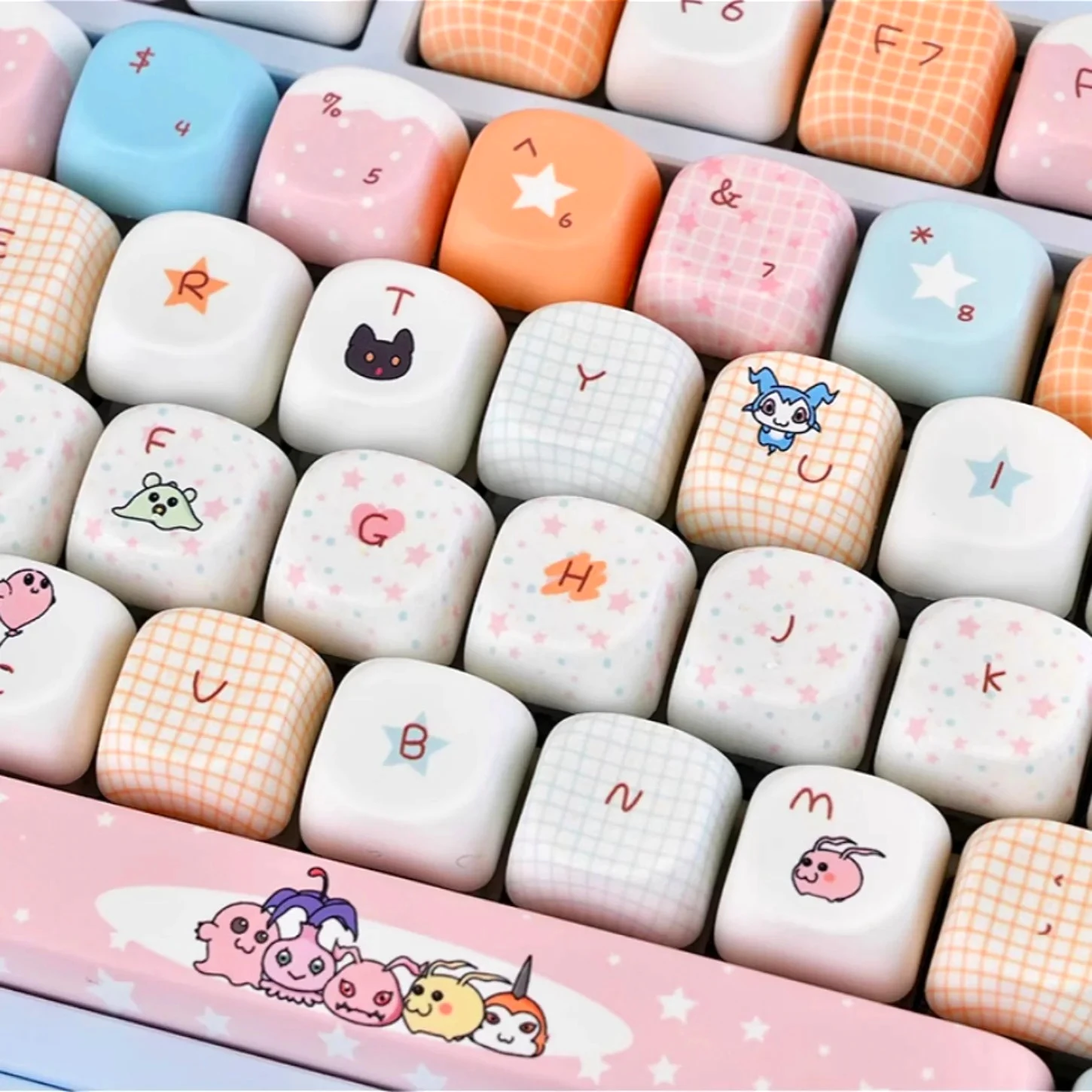 

Мультфильм, японское аниме MOA Baby Keycap PBT 132 клавиши, по индивидуальному заказу для механической клавиатуры 60/84/98/108