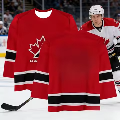 2026 Men's New Canada Training Competition Jersey with 3D Print, Breathable, Moisture-Wicking L... product image