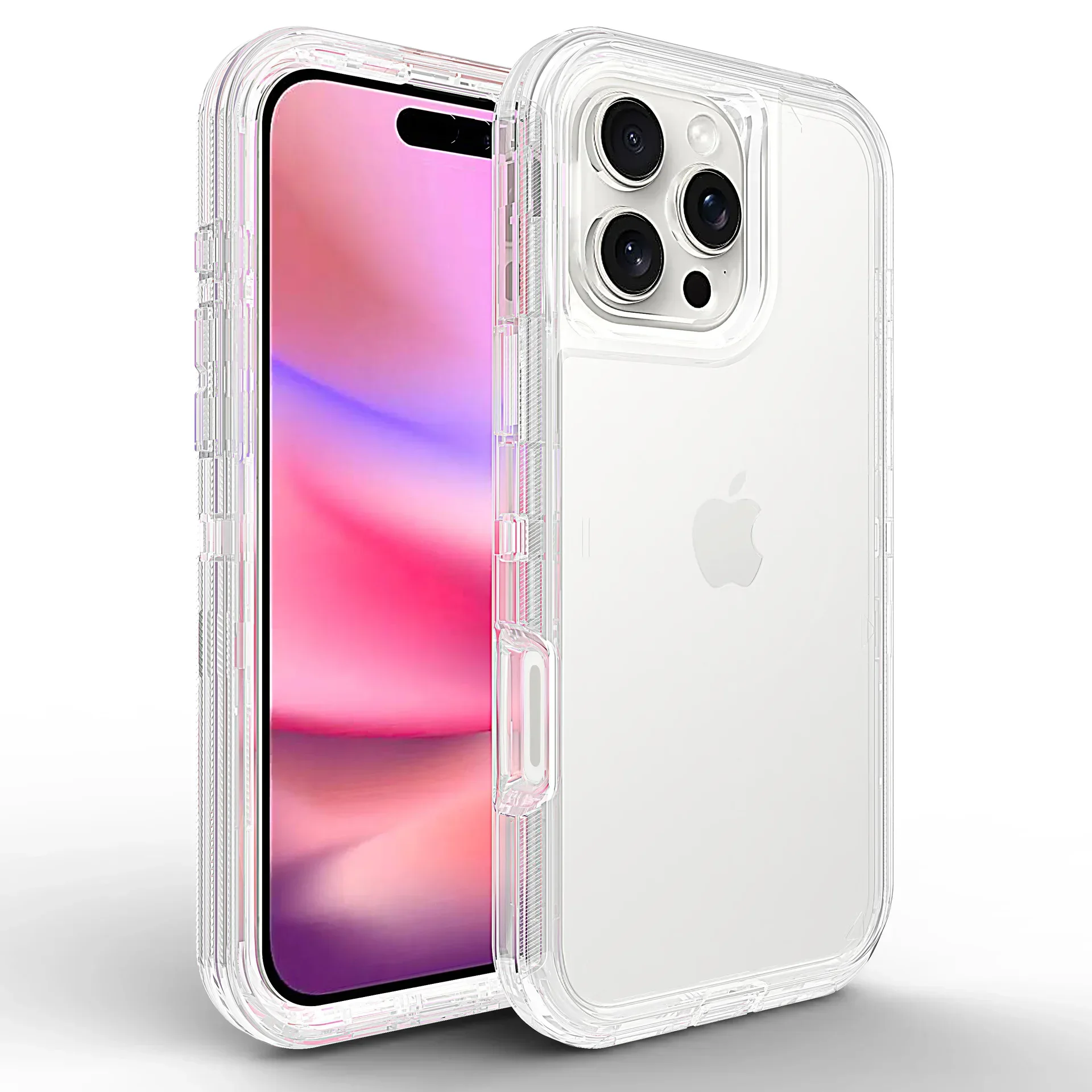 Funda híbrida resistente 3 en 1 para iPhone 17 16E 16 15 14 13 11 12 17 Pro Max MINI AIR SE2 SE3, funda protectora transparente a prueba de golpes