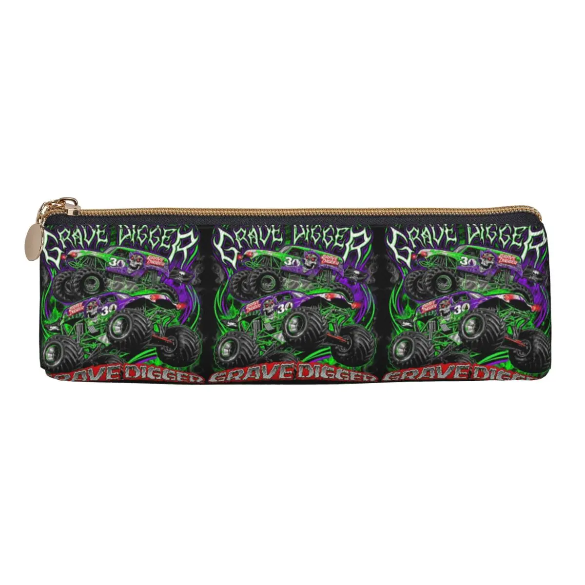

Monster Jam Grave Digger Monster Truck Pencil Case Pen Holder Storage Stationery Supplies Pen Box Pencil Bag for Studen School