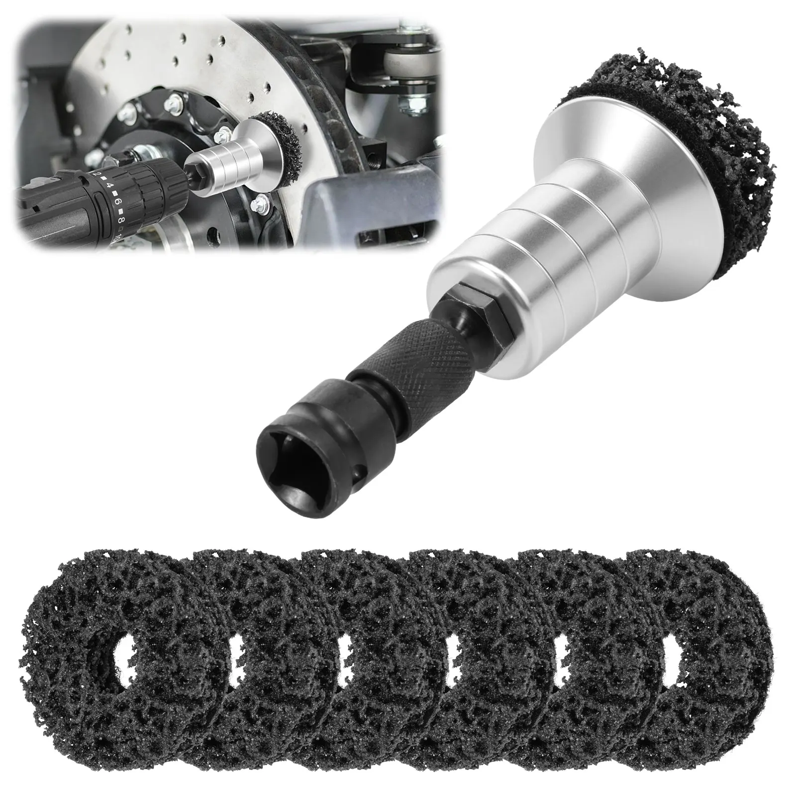 

Инструмент для удаления ржавчины ступицы колеса, полировальная шлифовальная щетка для очистки тормозов, насадка для дрели для реставрации и обслуживания