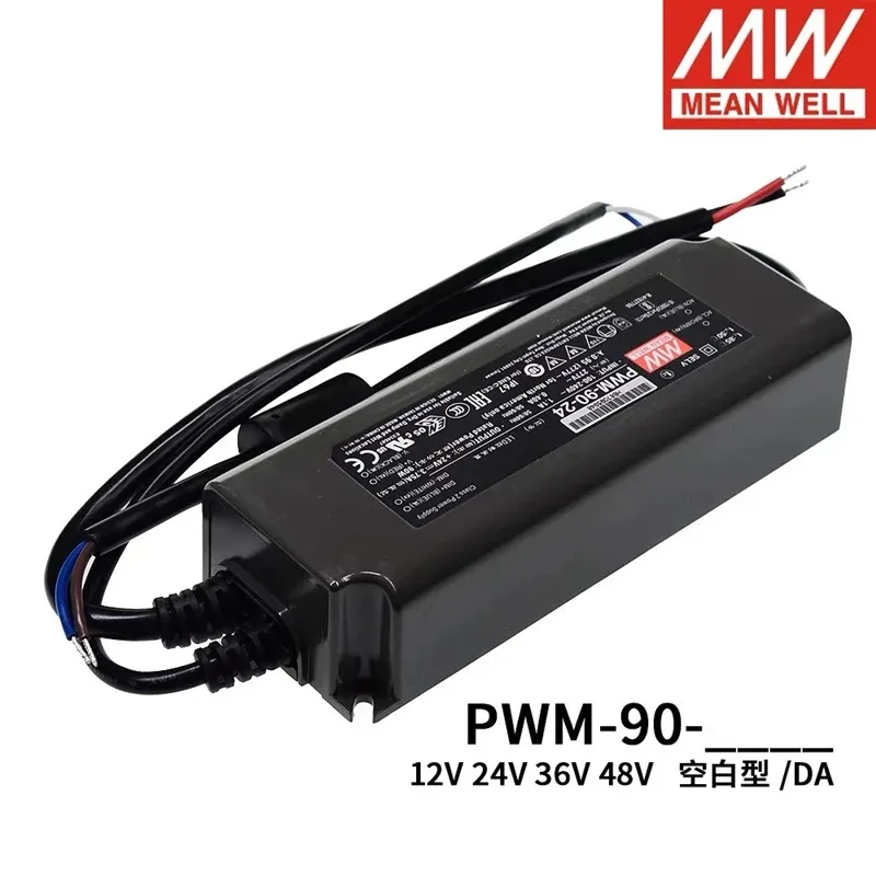 MEAN WELL PWM-90-12 PWM-90-24 PWM-90-24DA PWM-90-24DA2 PWM-90-48 constant voltage PWM signal output IP67 waterproof PFC