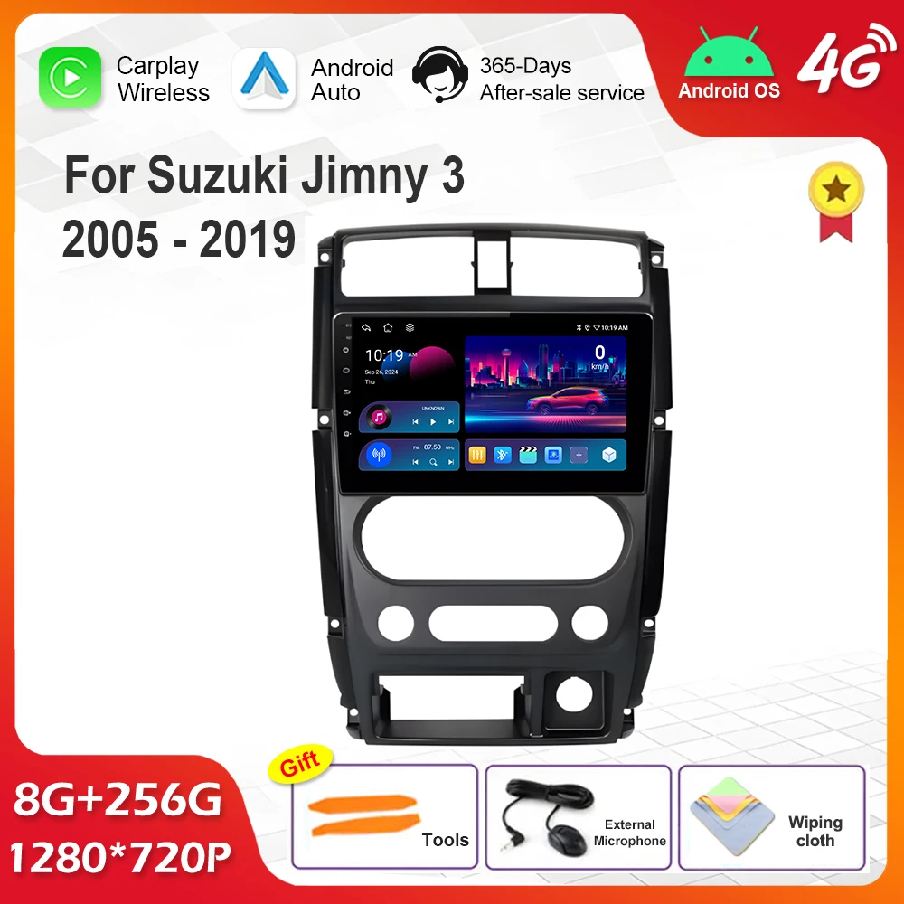 Bluetooth DSP Stereo Car Video Multimedia player for Suzuki Jimny 3 2005 - 2019 WiFi Android System 4G GPS Touch Screen