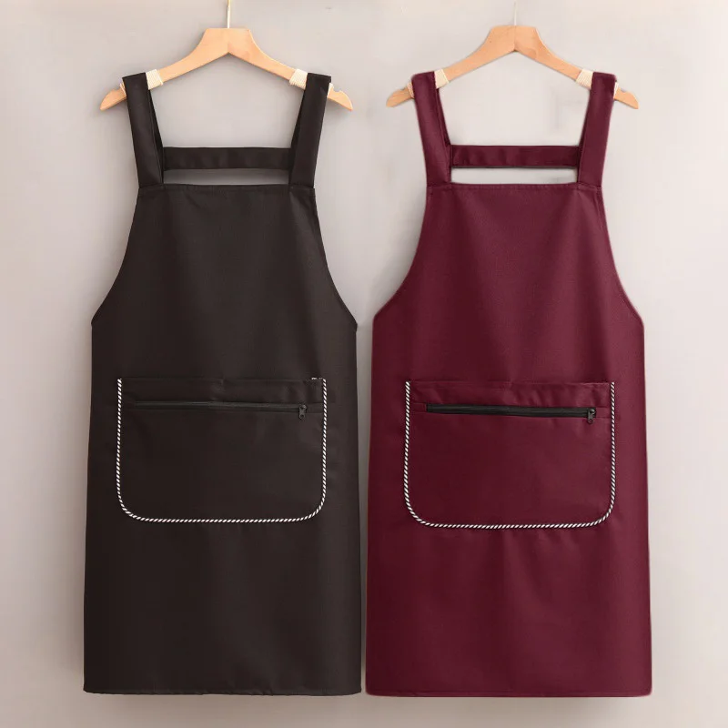 1 PC Comfortable Thin Kitchen Aprons for Woman Chef Work Apron for Grill Restaurant Bar Shop Cafes Beauty Nails Studios Uniform