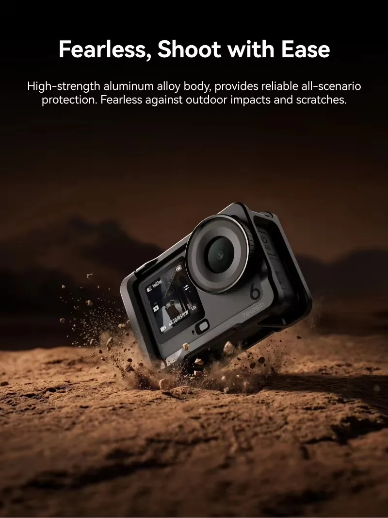 TELESIN Rabbit Cage Schnellverschluss-Schutzhülle mit Handgriff, abnehmbarer Fernbedienungsgriff für DJI OSMO Action 6 – Detail 7