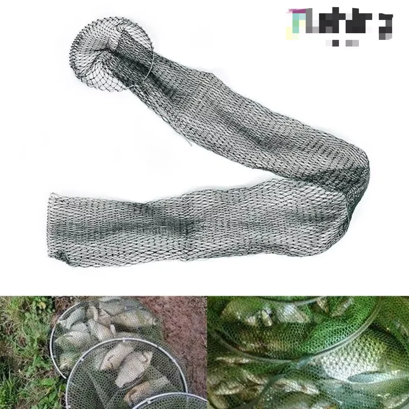1.5M/2M Fishing Net Trap Fishing Mesh Folding fish Bag Small Fishing Tackle Mesh Bag
